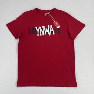 Liverpool Football Club T-Shirt Mens M Red YNWA Graphic Print Premier League